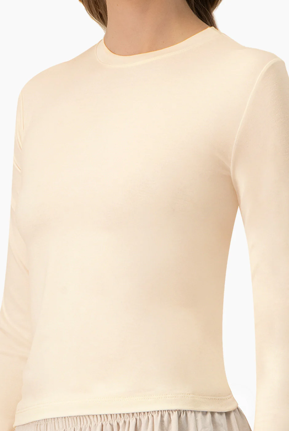 Playera basica lisa manga larga - Image 6
