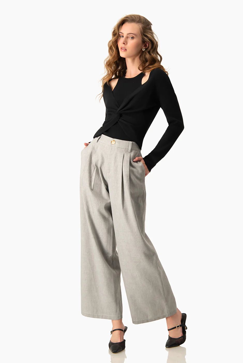 Pullover Drap Knotted - Image 3