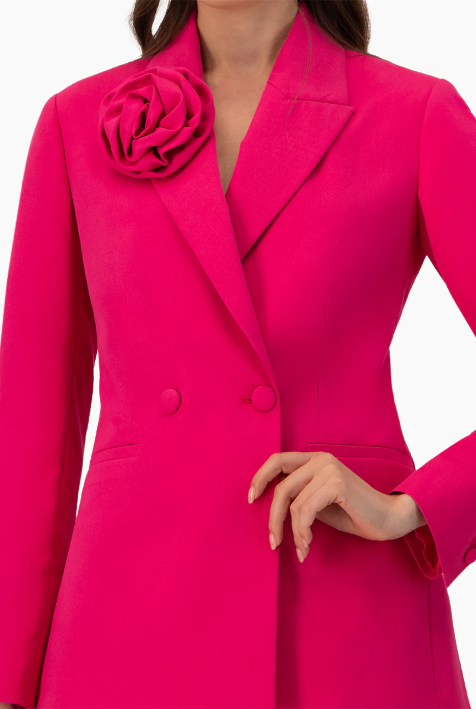 Saco fucsia de doble boton - Image 7