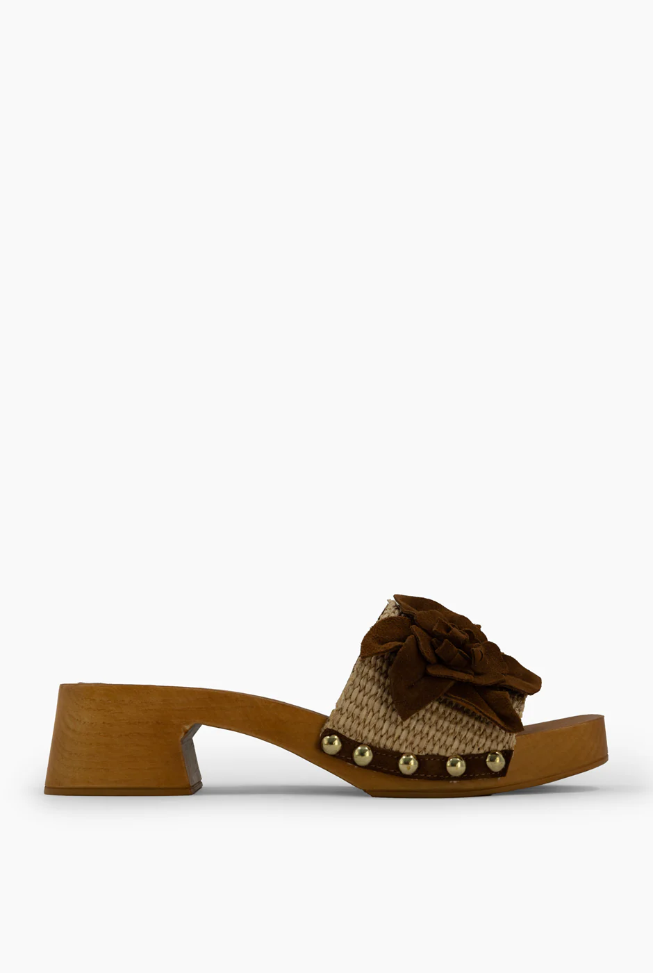 Sandalia Suede Flower