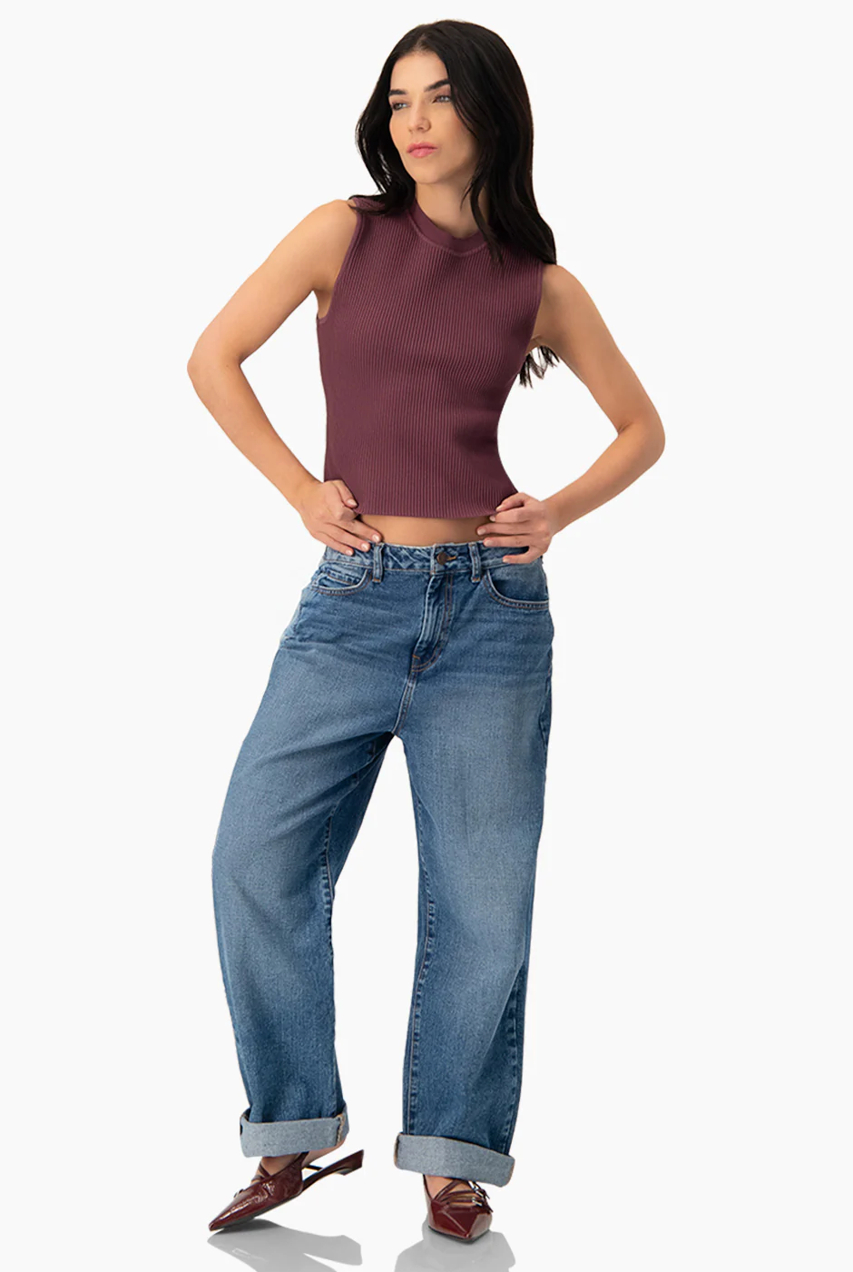 Slim Top Knitted Rib - Image 3