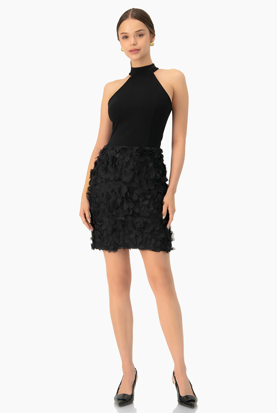 Vestido corto cuello halter - Image 3