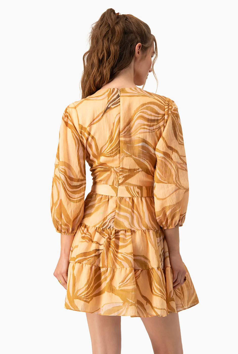 Vestido corto de manga abullonada - Image 2
