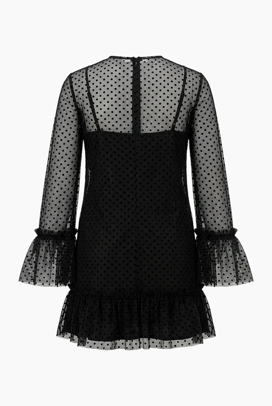 Vestido corto de manga larga amplia - Image 7