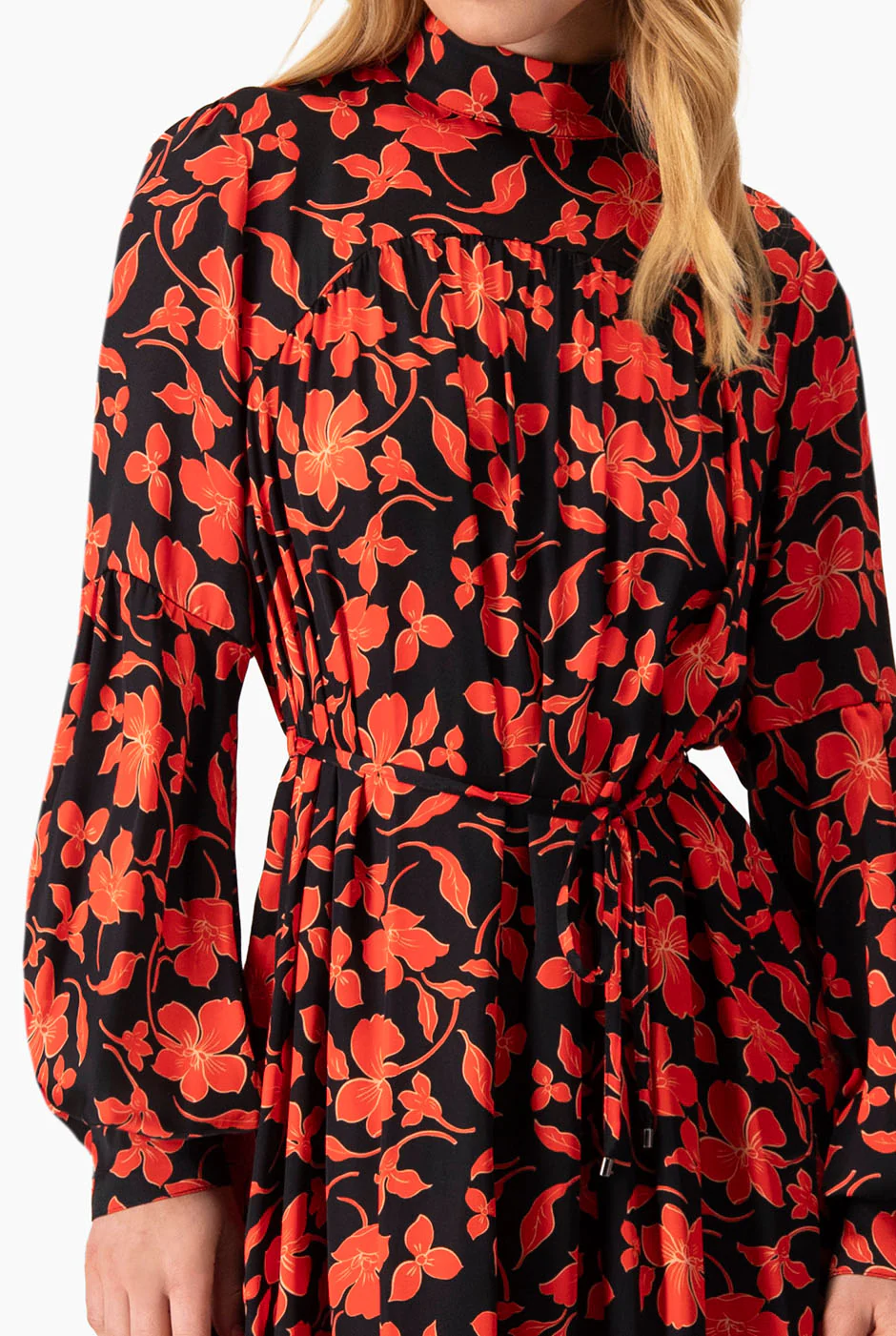 Vestido corto estampado cuello alto - Image 6
