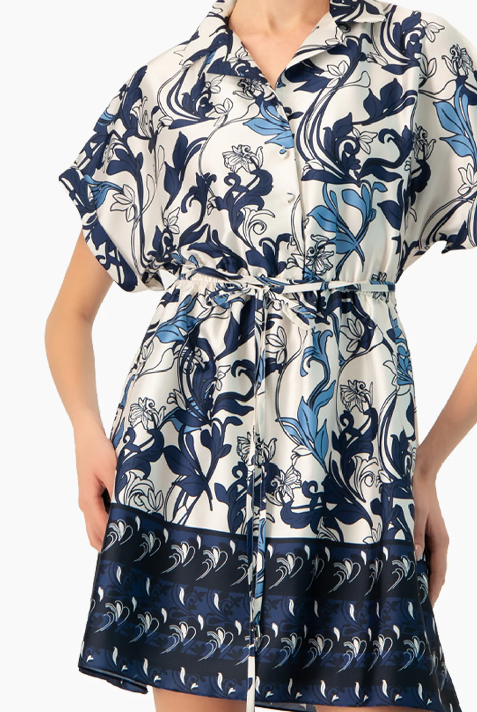 Vestido corto estampado manga caida - Image 6