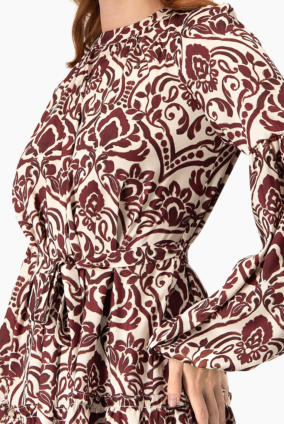 Vestido corto estampado manga larga - Image 7