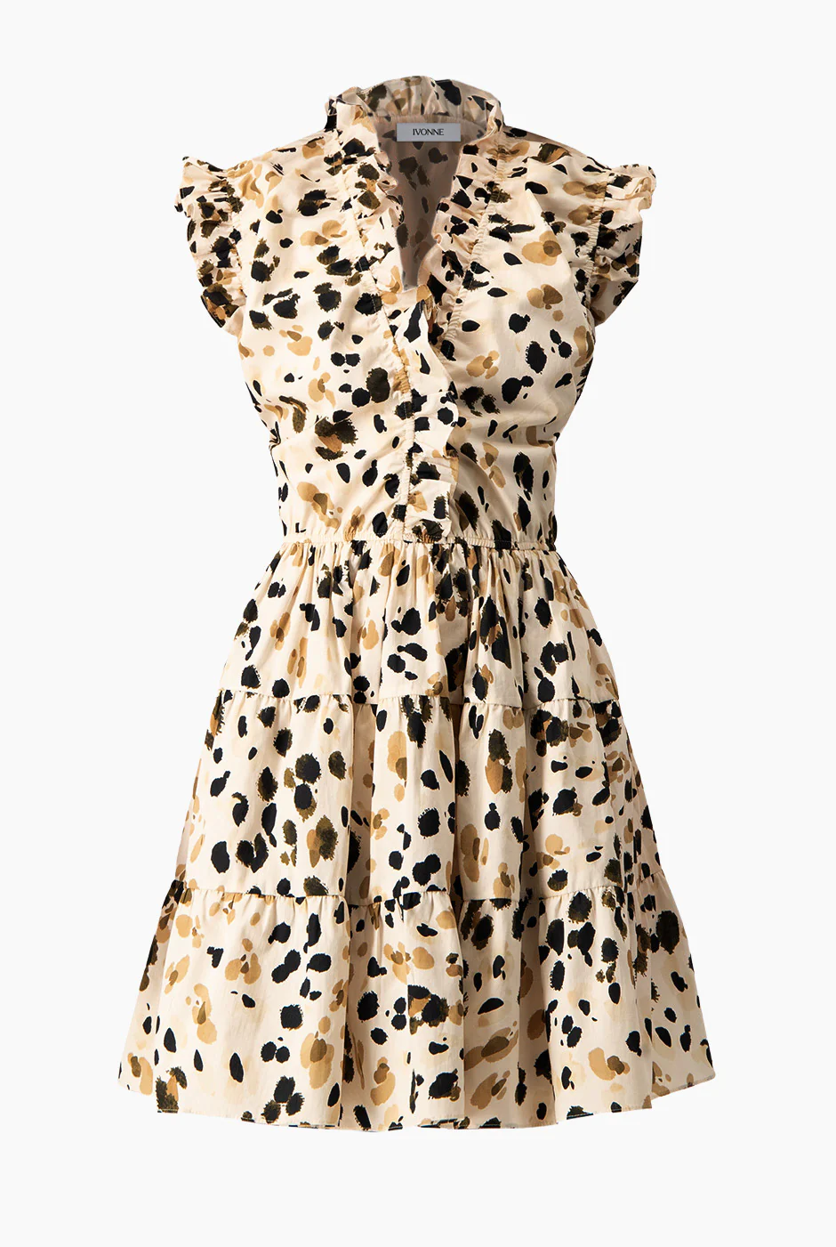 Vestido corto estampado y volantes - Image 5
