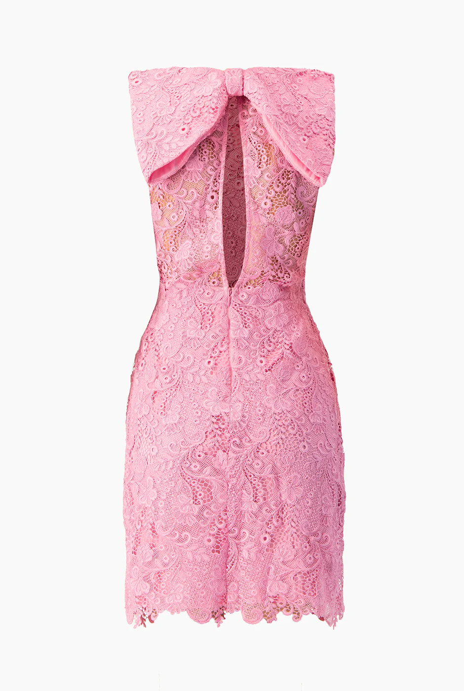 Vestido corto rosa con moño - Image 7