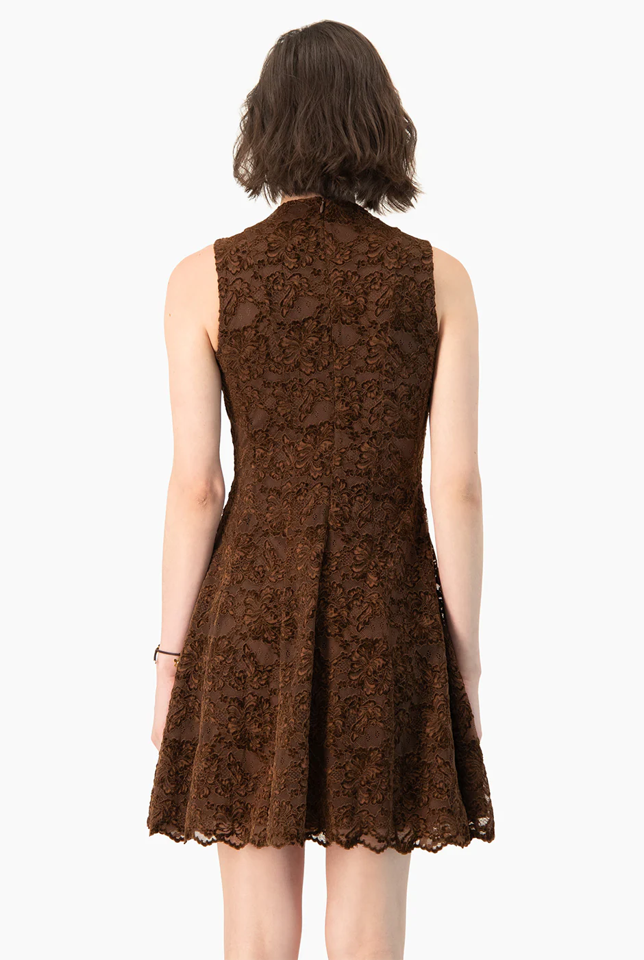 Vestido Ivonne corto en tono cafe - Image 2