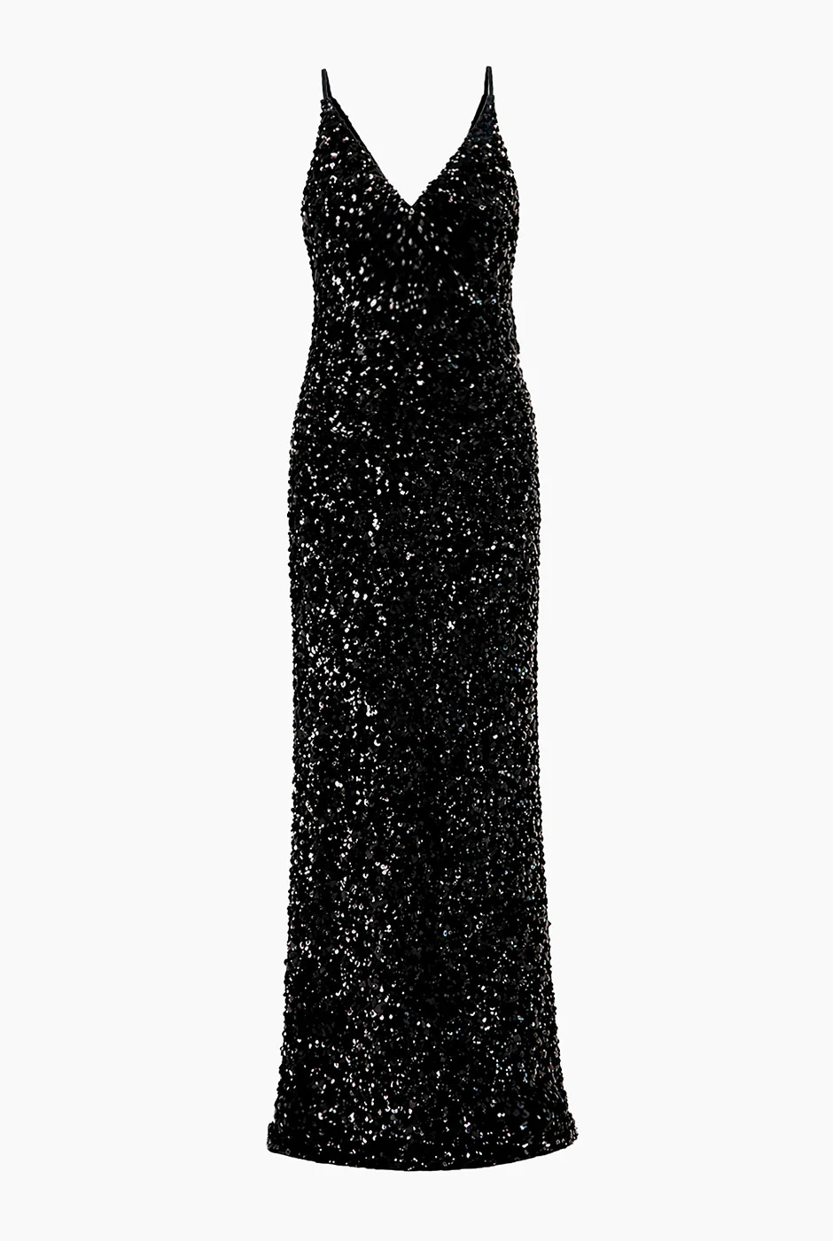 Vestido largo de lentejuelas negro - Image 5
