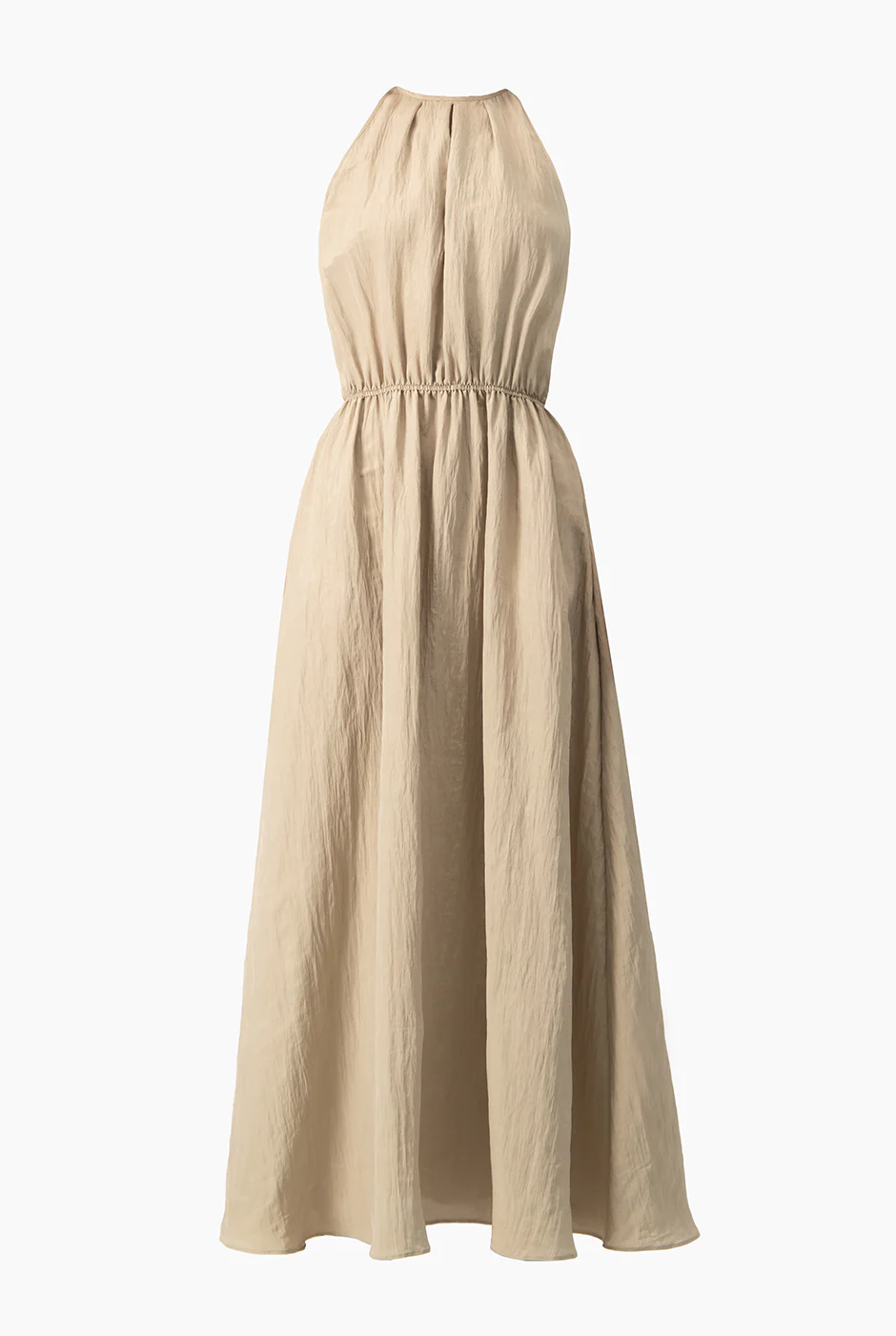 Vestido largo en tono arena - Image 5