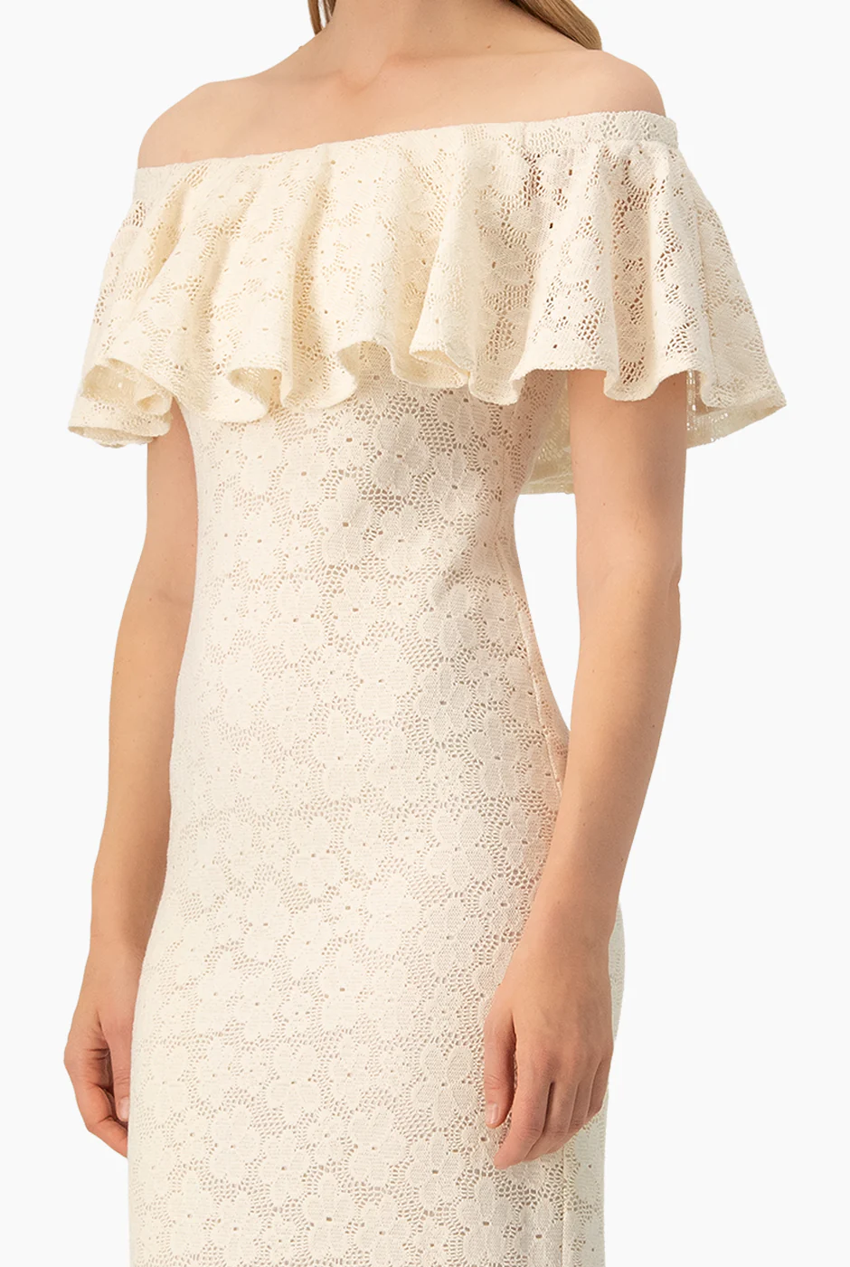 Vestido largo escote bardot - Image 4
