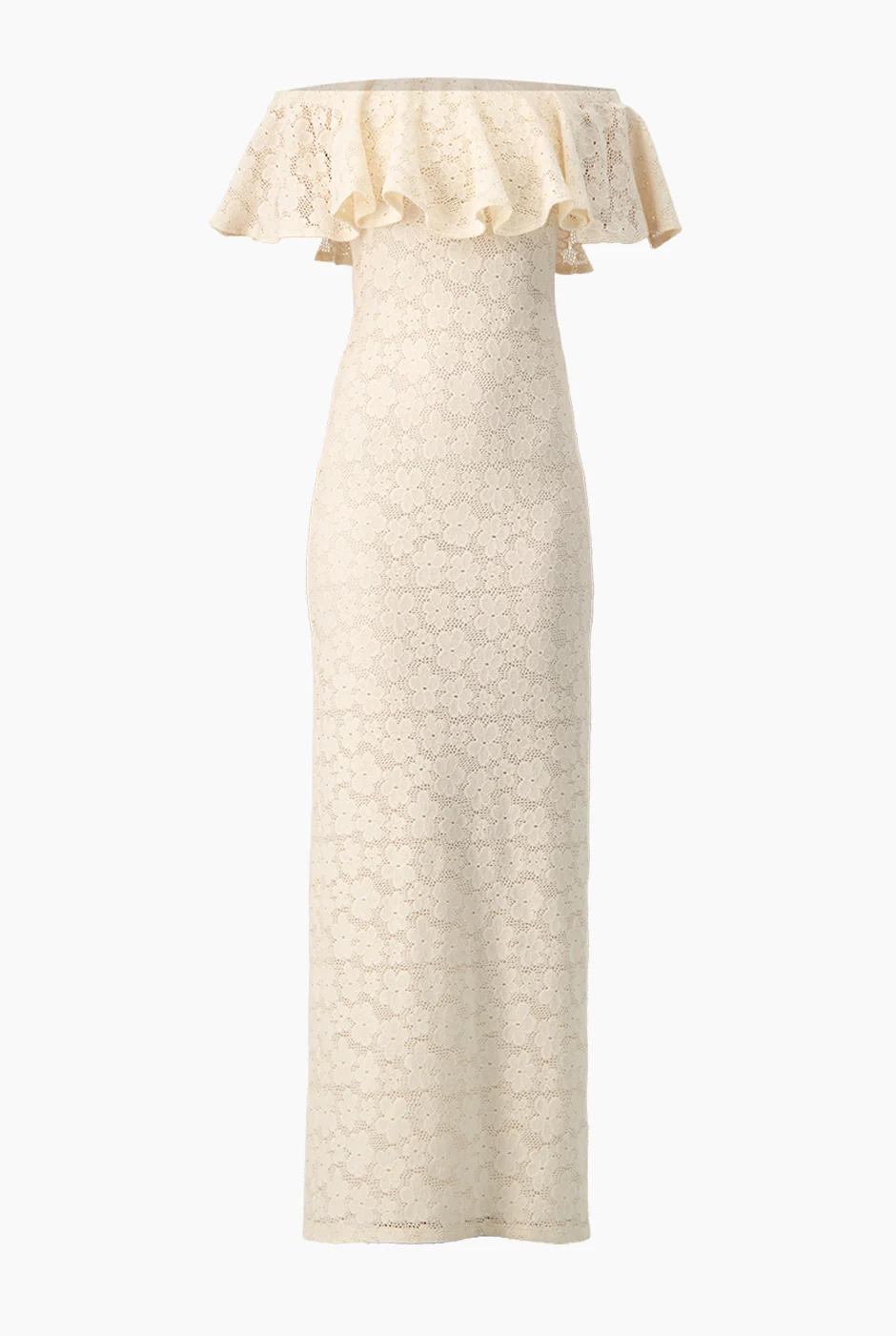 Vestido largo escote bardot - Image 5