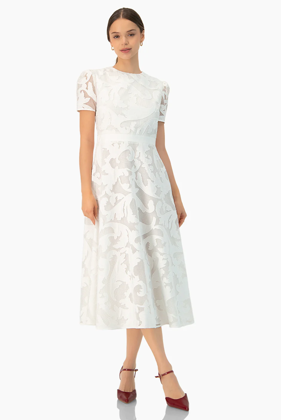 Vestido linea A blanco