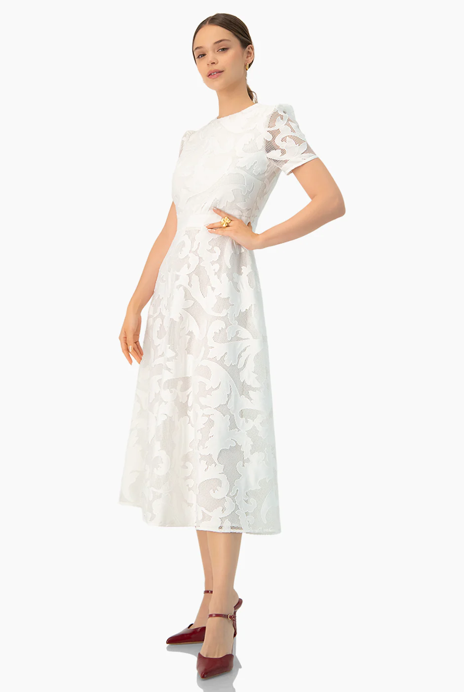 Vestido linea A blanco - Image 3