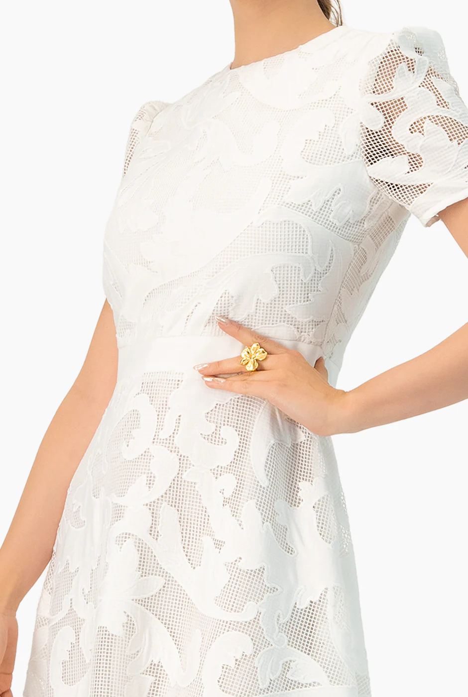 Vestido linea A blanco - Image 4