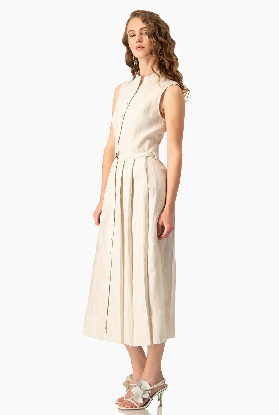 Vestido midi con botones - Image 3
