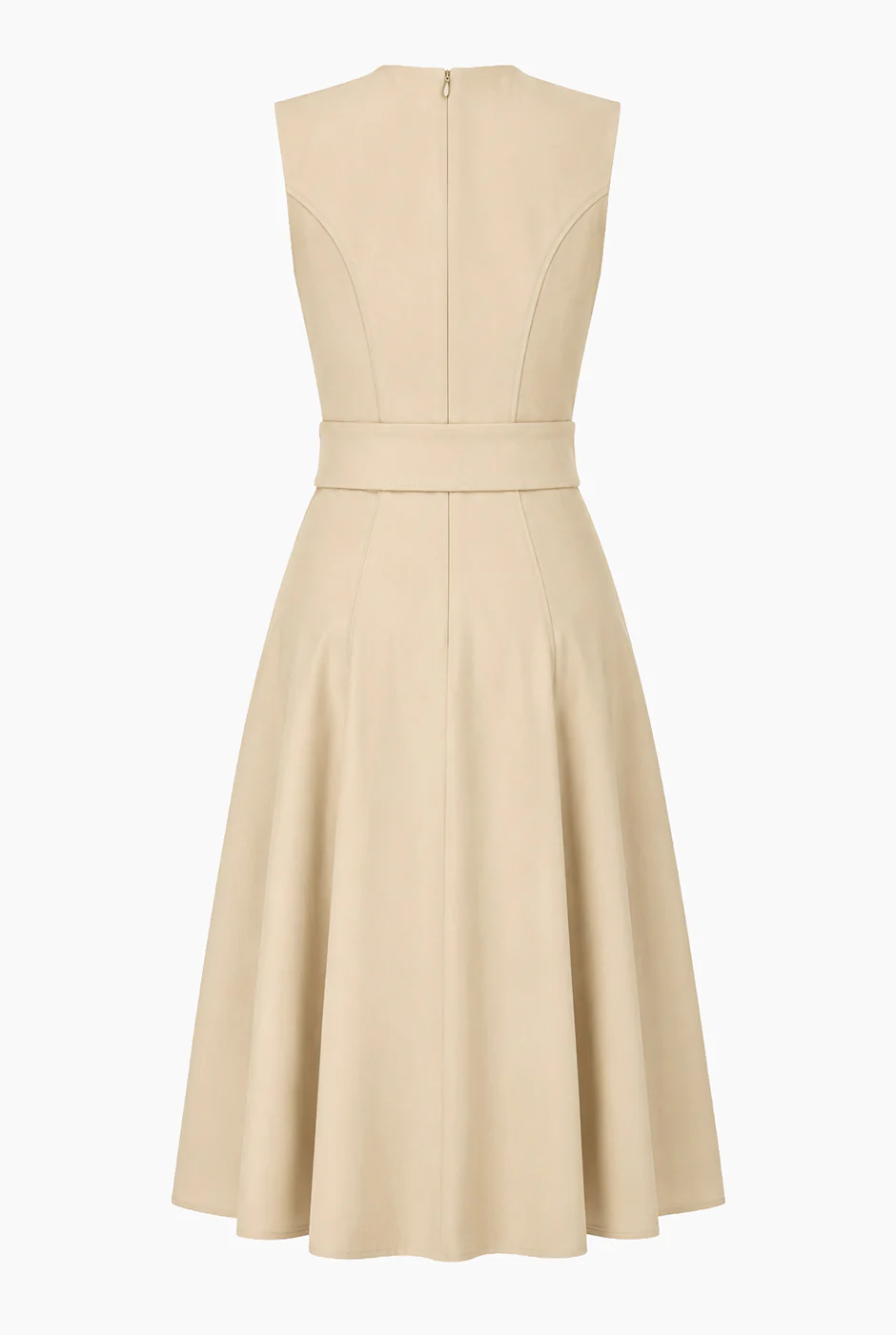 Vestido midi con cinta en cintura - Image 7