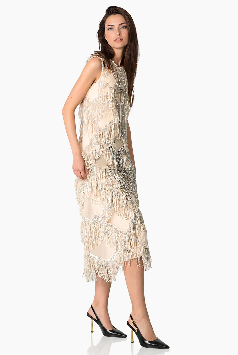 Vestido midi con flecos - Image 3