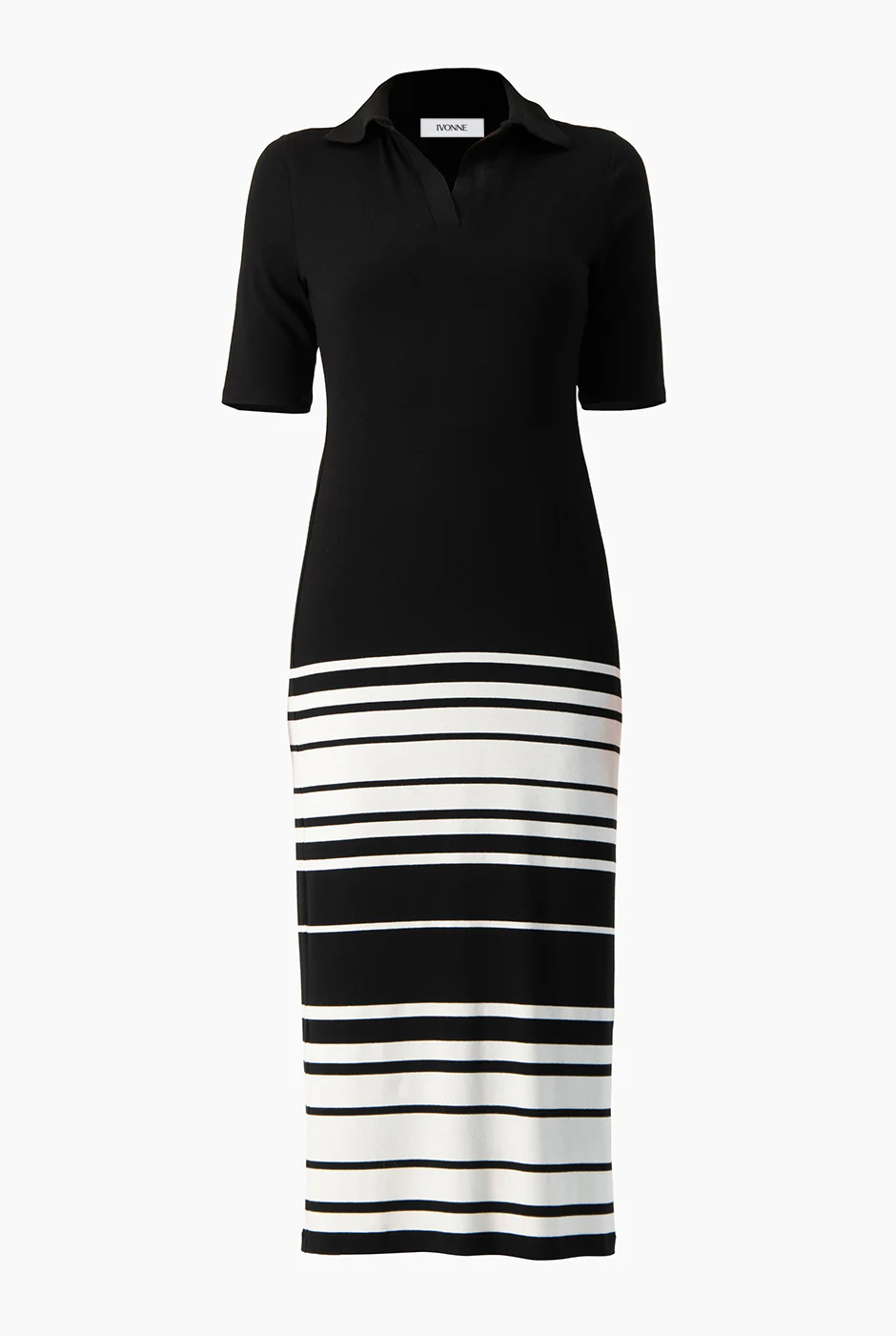 Vestido midi cuello tipo camisero - Image 5