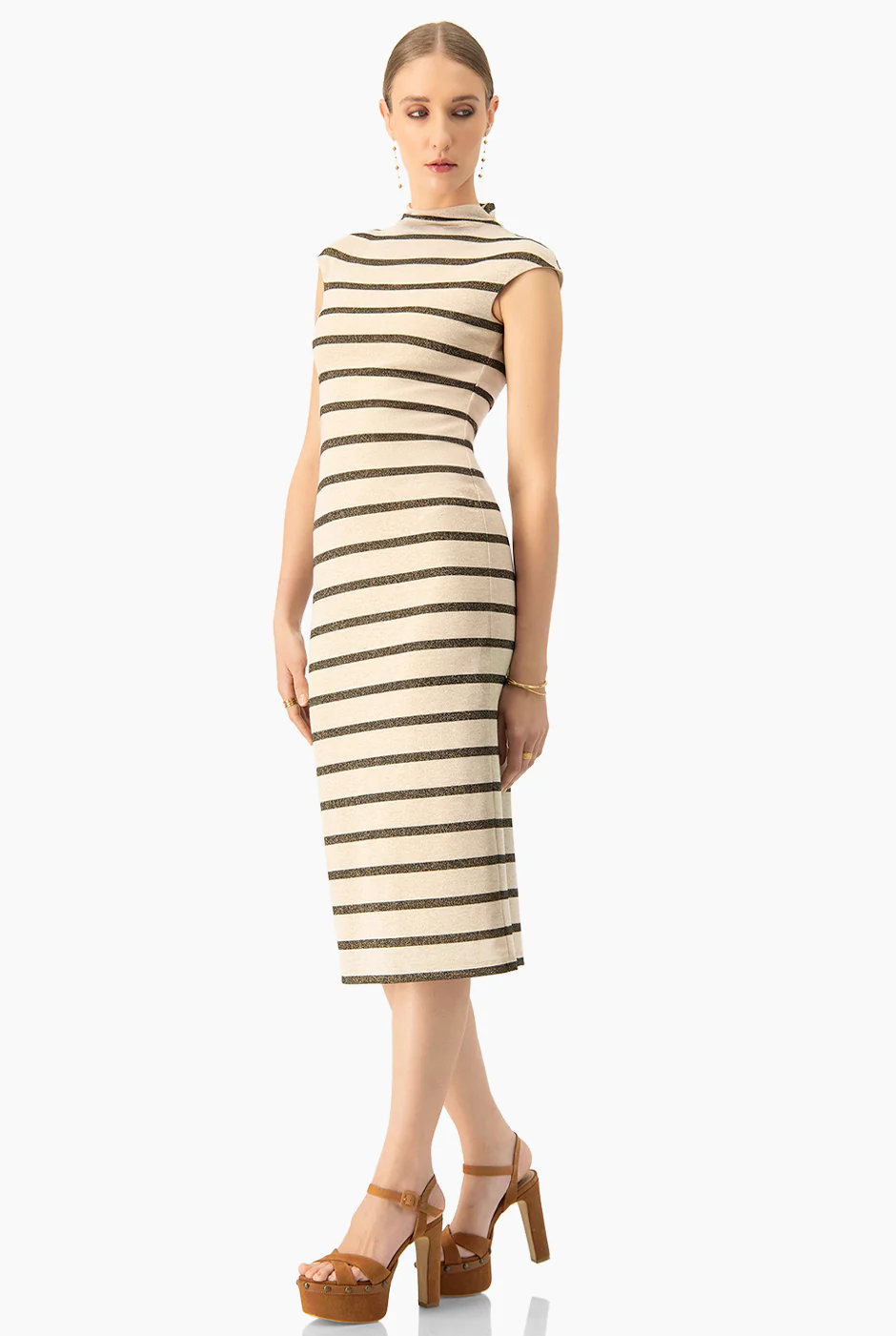 Vestido midi de rayas - Image 3