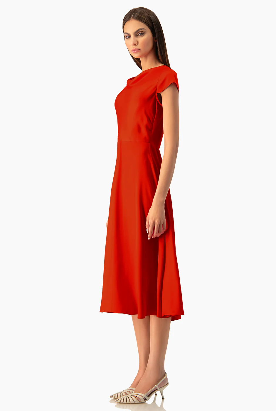 Vestido midi Ivonne liso - Image 4