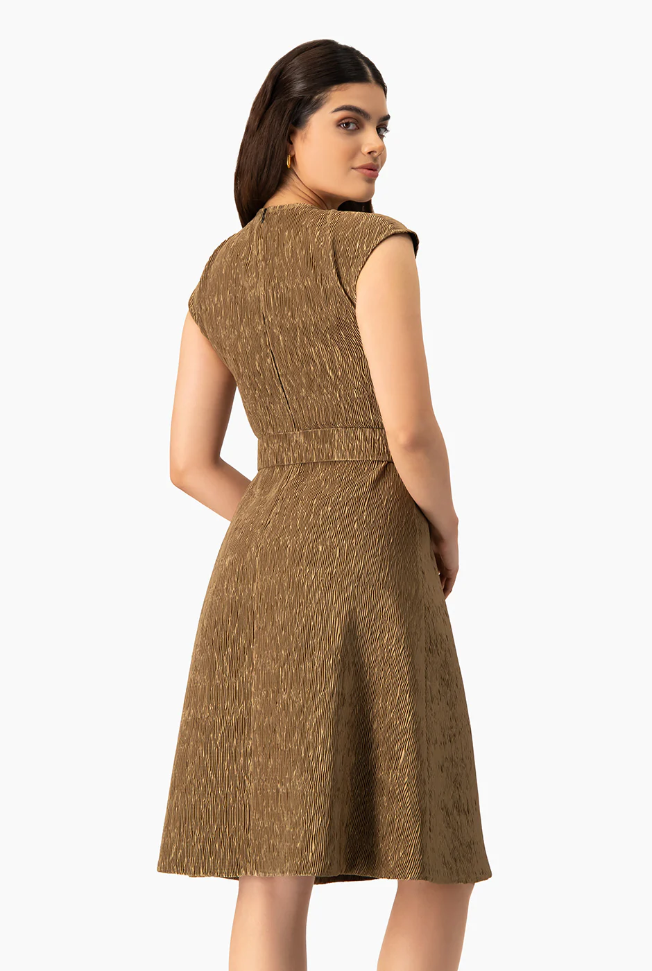 Vestido midi plisado - Image 2