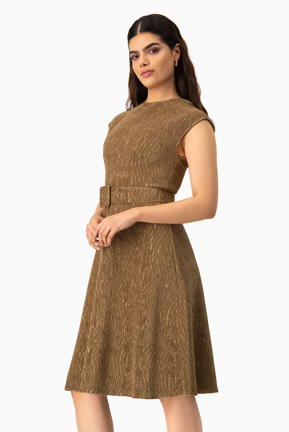 Vestido midi plisado - Image 7