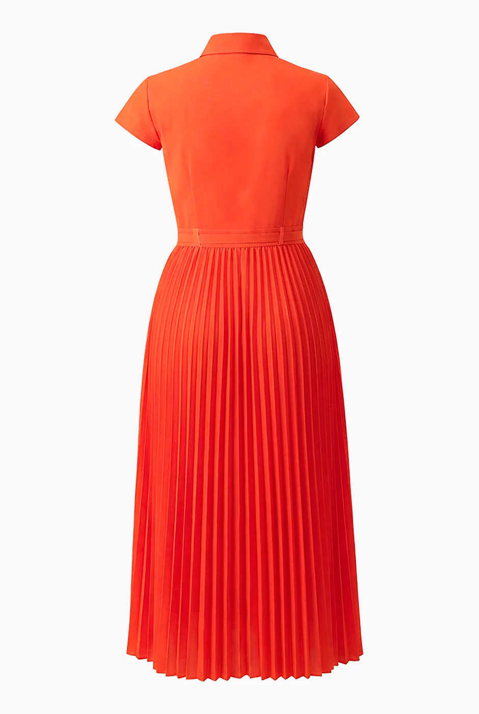 Vestido plisado de manga corta - Image 6