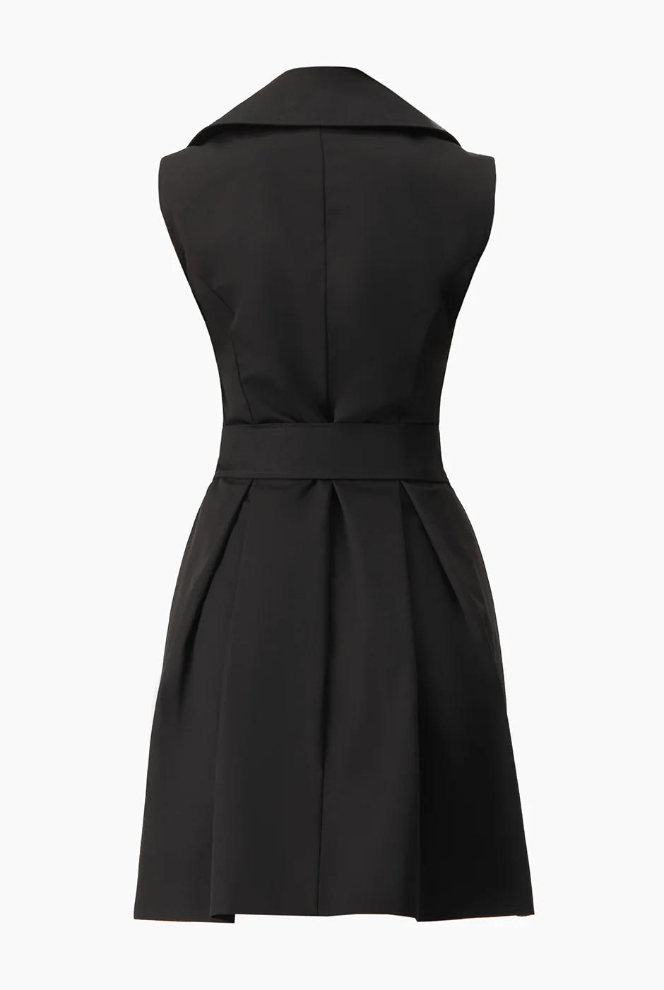 Vestido sin mangas cruzado negro - Image 7