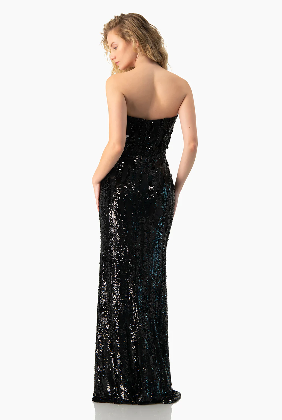Vestido strapless con lentejuelas - Image 2