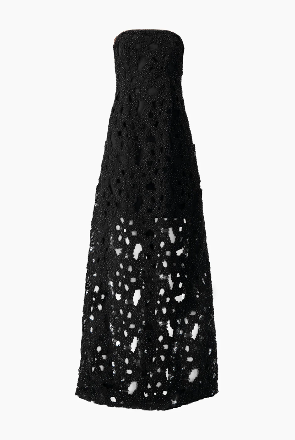 Vestido strapless con perlas - Image 5